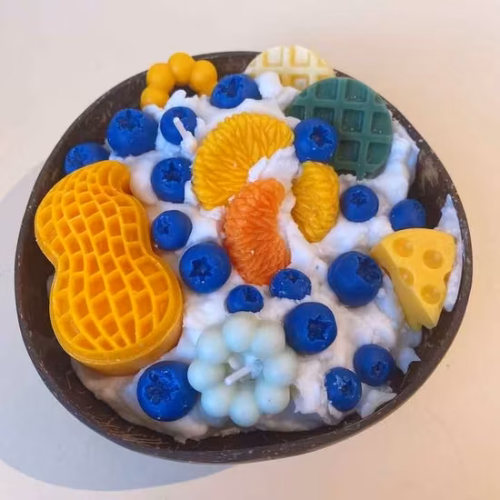 Buntes, besonderes, süßes Geburtstagszahlen-Kerzenwachs